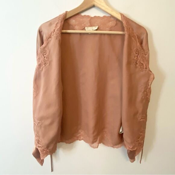 Vintage Bill Tice kimono style top.  Apricot. Size Medium.  Absolutely GORGEOUS. - Picture 4 of 7